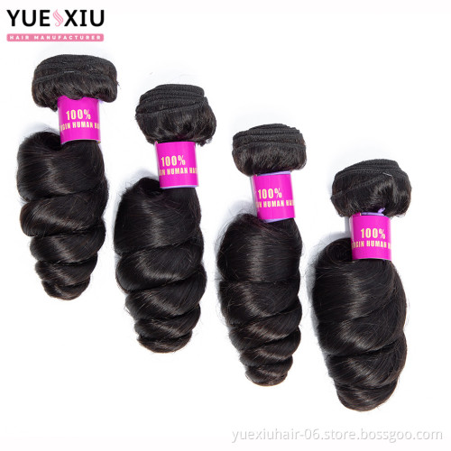 Virgin Brazilian Hair Organic Curl Hair Weave 3 Pieces Lot Organic Human Hair Bundle With Top Lace Closure